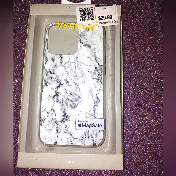 Apple iPhone 13 Pro Phone Case MagSafe Antimicrobial Heyday White Marble - Picture 2 of 6